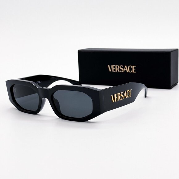 NEW VERSACE SUNGLASSES VE4489U GB1/87 BLACK WOMEN EYEWEAR - Picture 2 of 10